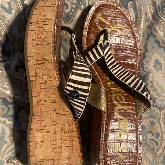 Sam Edelman ROMY animal print Wedge sandals - Picture 3 of 4